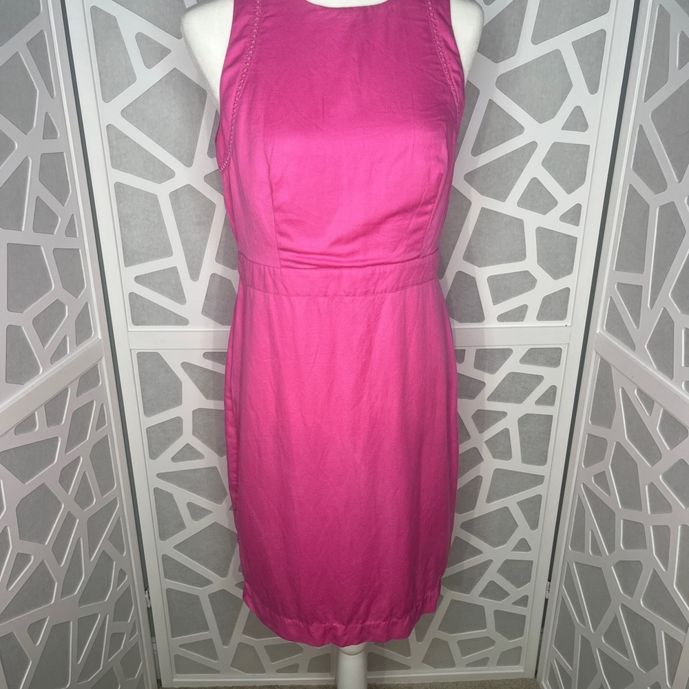 Ann Taylor Vibrant Pink Midi Dress